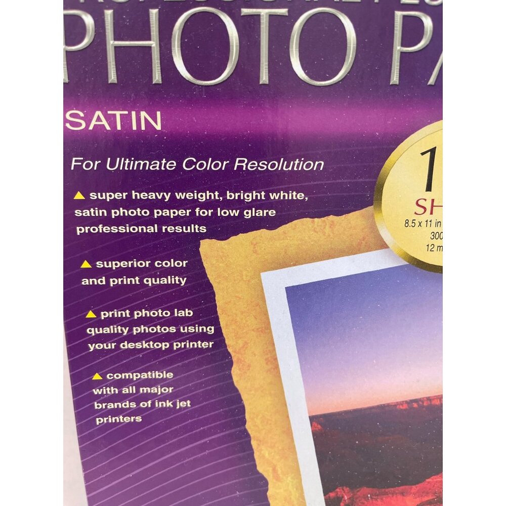 Photo Satin Paper Royal Brites Professional Plus Letter Sz Inkjet Printer READ - Picture 2 of 7
